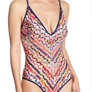 Sam Edelman Multicolor One Piece Swimsuit, SIZE XSMALL